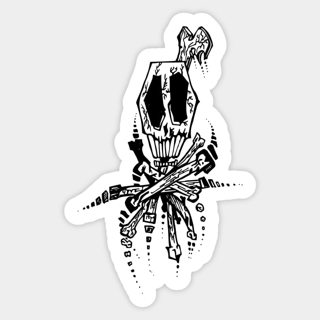 Pirate Skull Sticker by TKDoodle